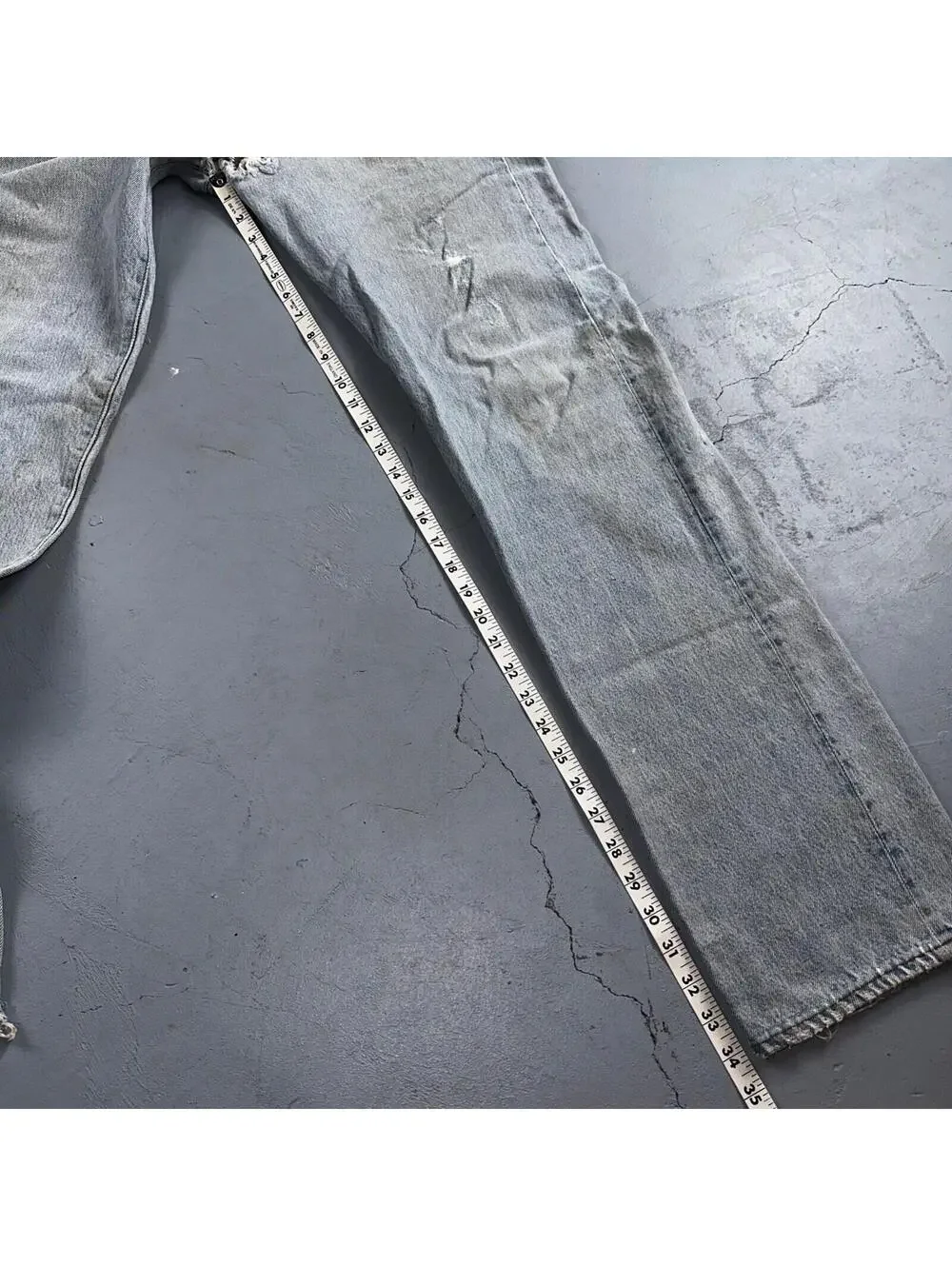 Levis 501 Vintage 80s USA XX Straight Leg Jeans Blue Light Wash 34x36 Act 31x34
